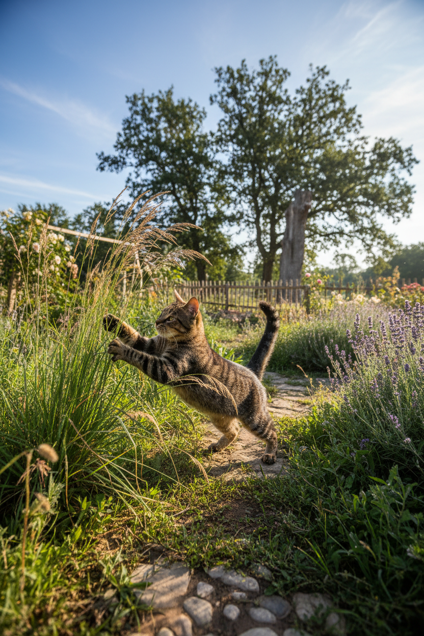 image plus réaliste et avec plus de recul pour le chat 